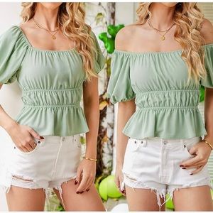 Luvamia amazon brand off shoulder top.